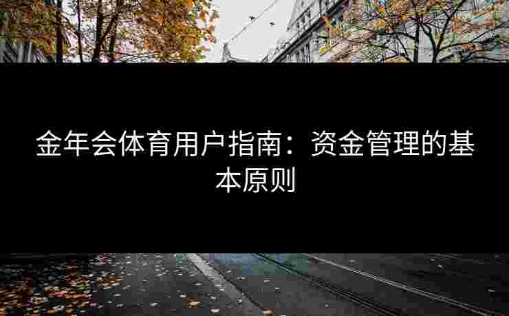 金年会体育用户指南：资金管理的基本原则